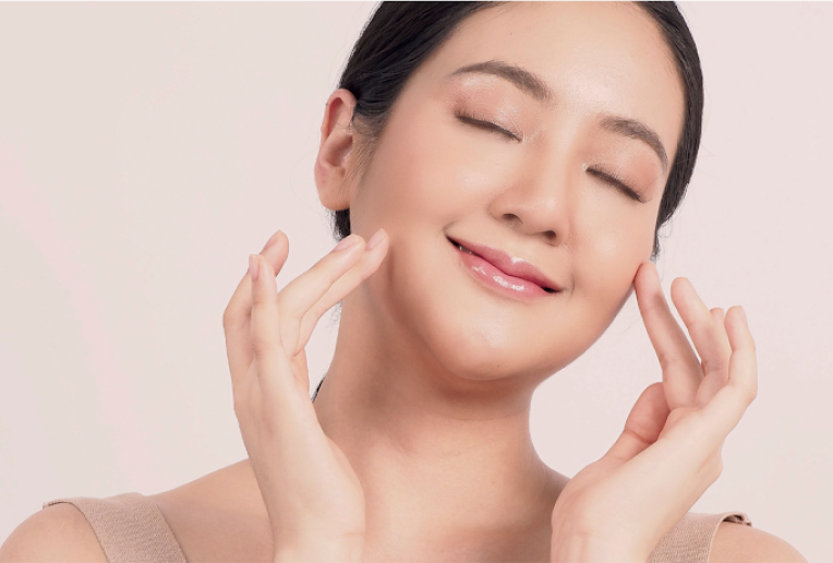 桃のようなハリのある肌イメージ